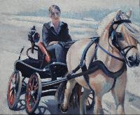 KALIA ET SON CHEVAL - Claude-Max Lochu - Artiste Peintre - Paris Painter